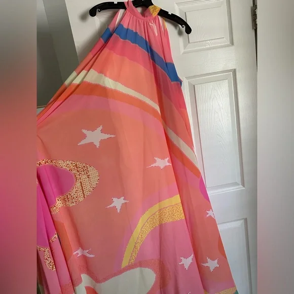 Red Dress by Aura Rainbow Star Dress - Picture 2 of 5